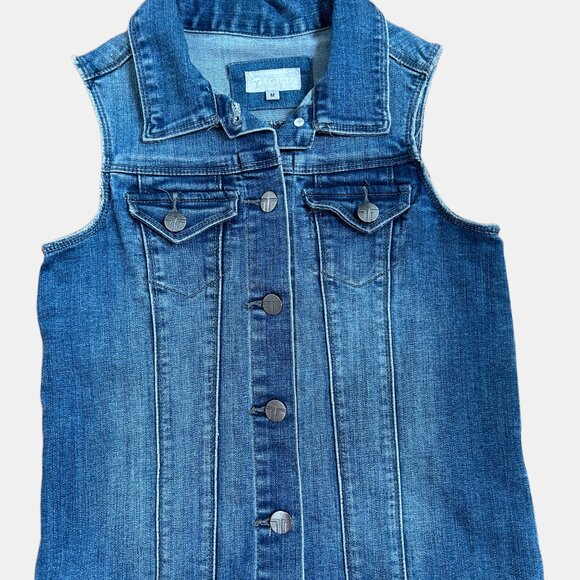 TRACTR GIRLS DENIM JEAN JACKET/VEST SLEEVELESS SIZE 10 - Picture 8 of 10
